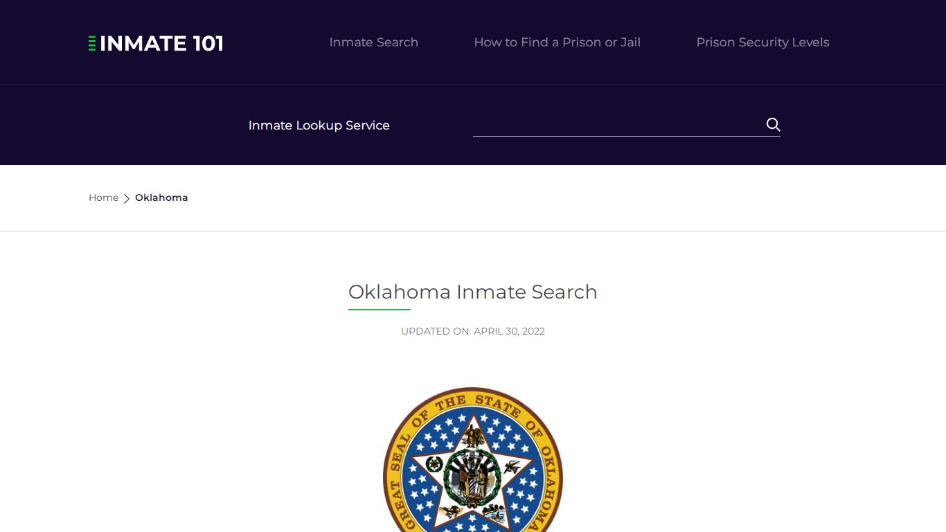 Oklahoma Inmate Search – Oklahoma Department of ...